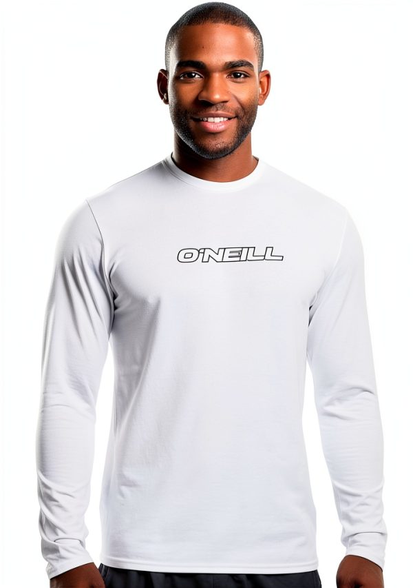 O'Neill Men's Basic Skins UPF 50+ Long Sleeve Sun Shirt White Large-1
