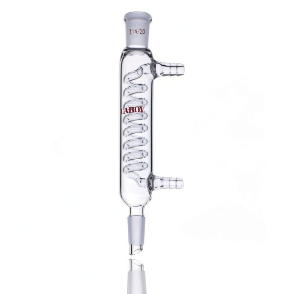 Laboy Glass Coiled Condenser with 14/20 Joints 100mm Jacket-1