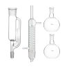 500ml 24/40 Glass Soxhlet Extractor Graham Coil Condenser Deschem-0