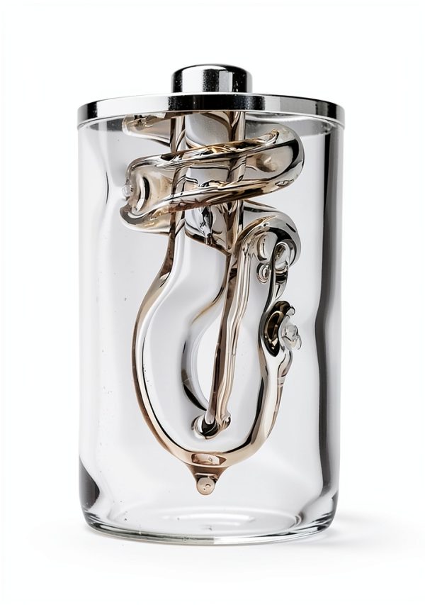 Laboy Glass Coiled Reflux Condenser 175mm in Coil Length with 24/40 Glass Joints & Glass Hoses-2