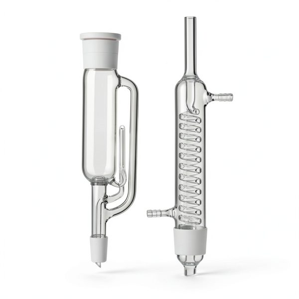 500ml 24/40 Glass Soxhlet Extractor Graham Coil Condenser Deschem-1