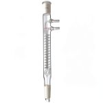 Laboy Glass Coiled Reflux Condenser 175mm in Coil Length with 24/40 Glass Joints & Glass Hoses-0