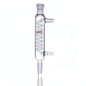 Laboy Glass Coiled Condenser with 14/20 Joints 100mm Jacket-0